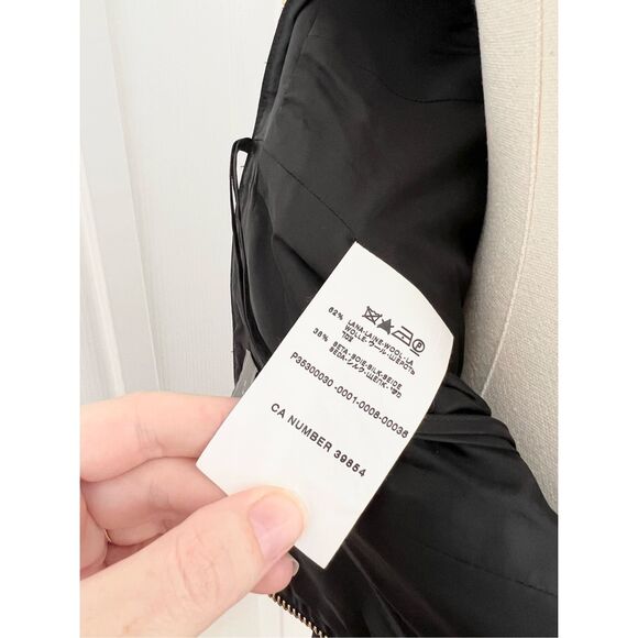 Proenza Schouler Black Wool Silk Blend Structured Mini Dress Full Back Zipper 2 - Picture 5 of 7